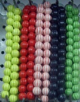 Fluted & Colored Procelain Beads